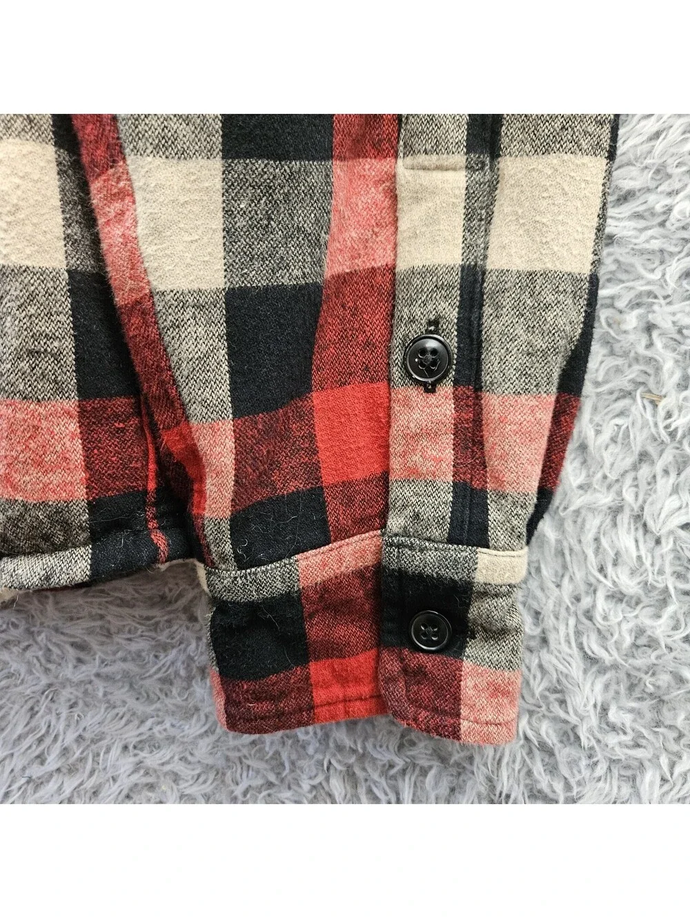 J.CREW Authentic Outerwear Sherpa Lined Flannel Shirt Jacket Shacket Medium